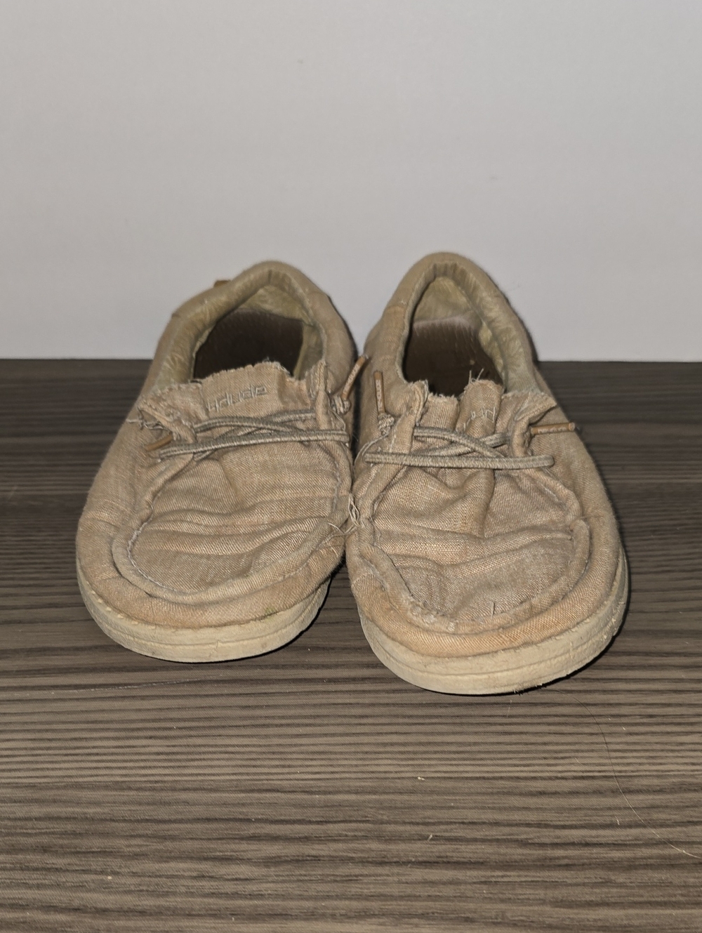 Hey Dude Tan Canvas Slip-On Loafers #132